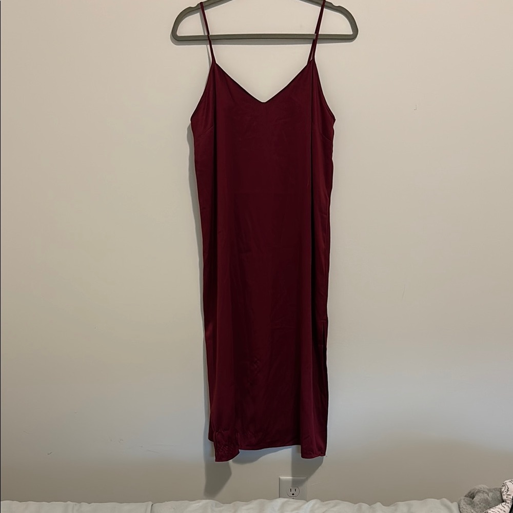 Forever 21 Rich Red Satin Dress